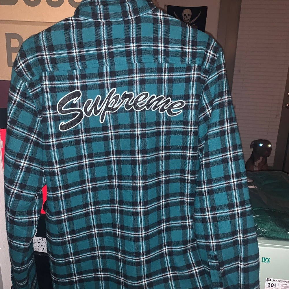 SUPREME Flannel jacket sz M